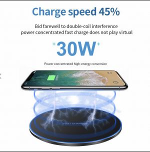 Ky shop Various products 30W Qi Wireless Charger Fast Charging Pad Mat For iPhone 12 12Pro 11 11Pro XS 8