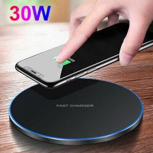 Ky shop Various products 30W Qi Wireless Charger Fast Charging Pad Mat For iPhone 12 12Pro 11 11Pro XS 8