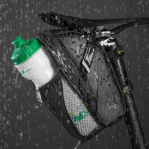 Ky shop Various products ROCKBROS Bicycle Saddle Bag With Water Bottle Pocket Waterproof MTB Bike Rear Bags Cycling Rear Seat Tail Bag Bike Accessories